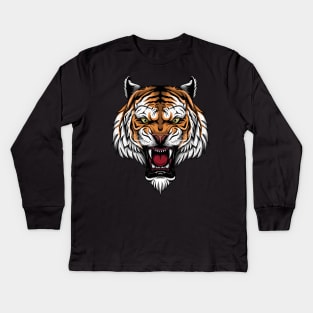 Tiger Head majestic Tiger Face Kids Long Sleeve T-Shirt